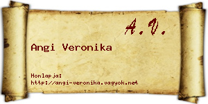 Angi Veronika névjegykártya